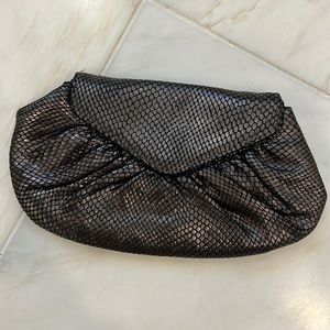 Lauren Merkin gunmetal clutch / crossbody